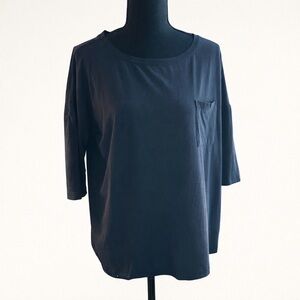 Southcott Black Bamboo Cotton Pocket Top Made in USA